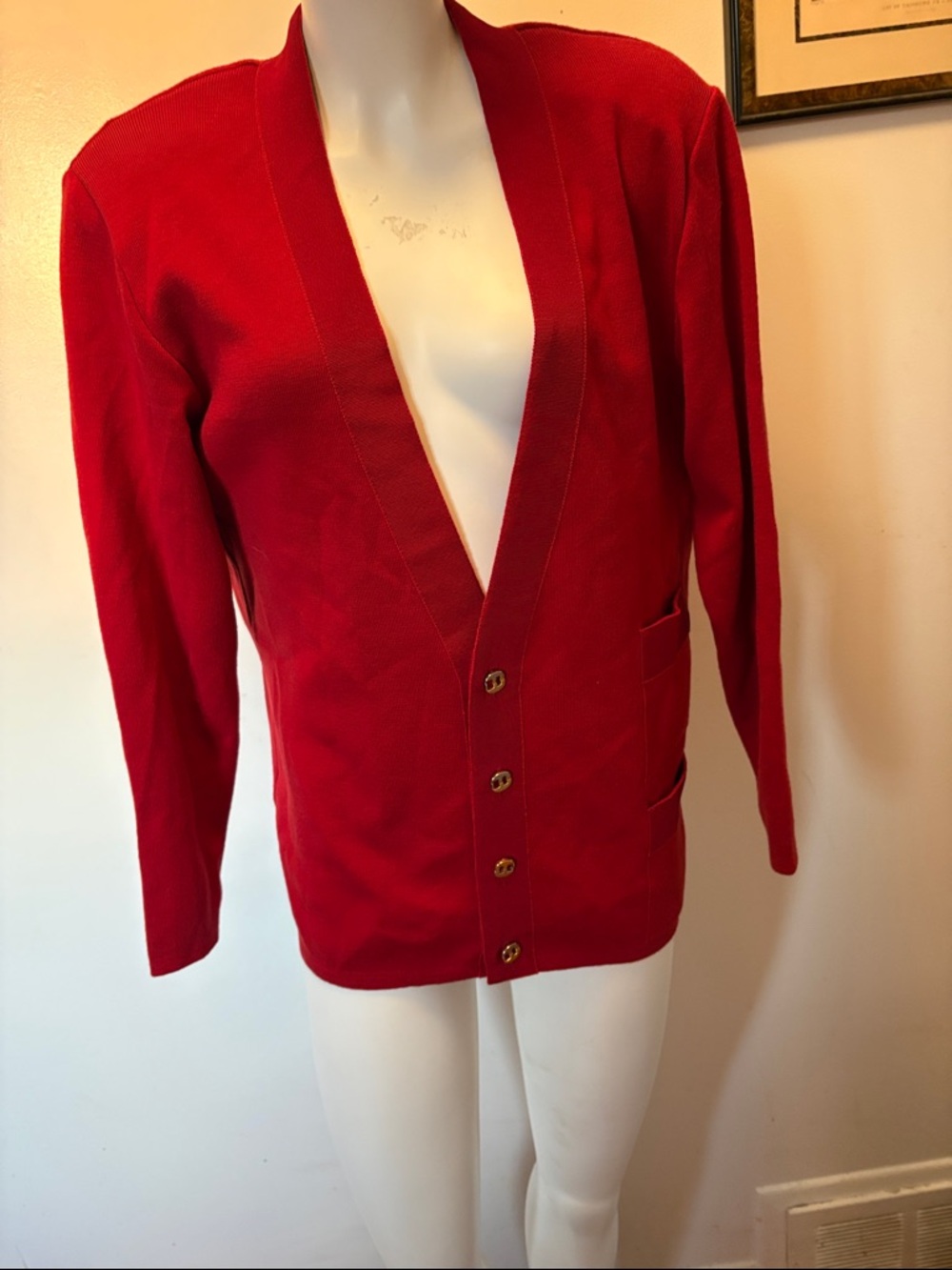Salvatore Ferragamo Bright Red Wool Label Detail